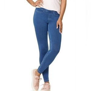 HUE Classic Stretch Denim Leggings in Medium Wash Size S New With Tags
